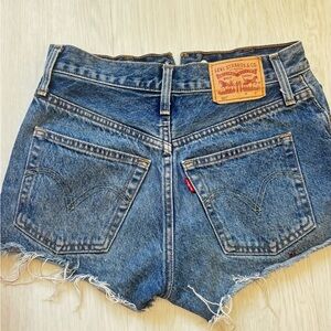 Levi's Blue Jean Shorts Distressed Cut-Off Style